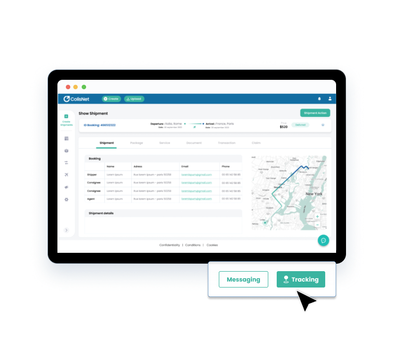Track and deliver shipments