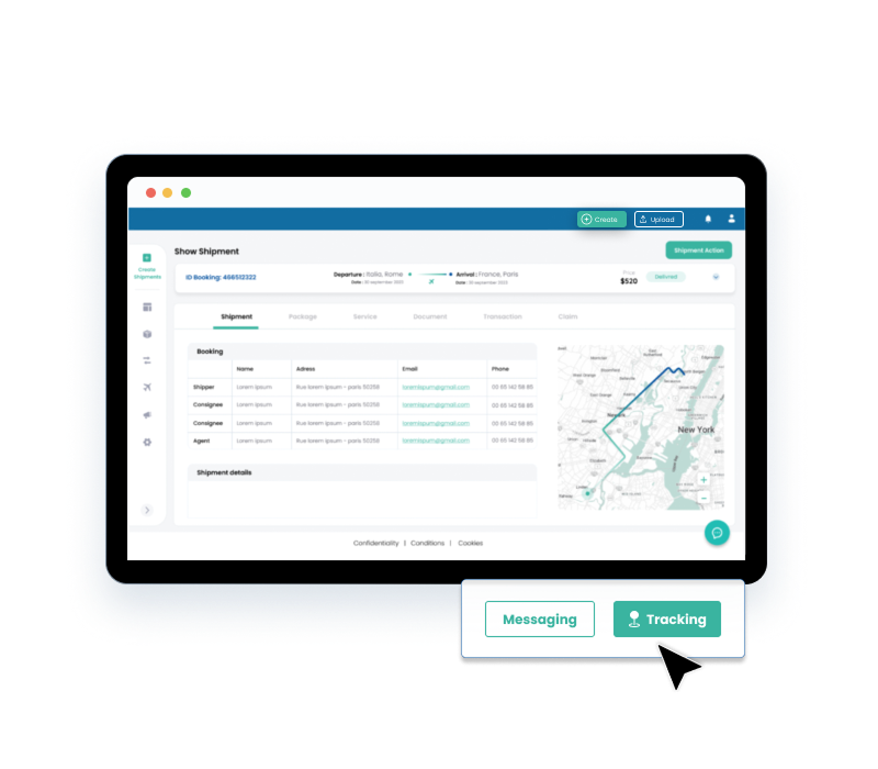 Track and deliver shipments